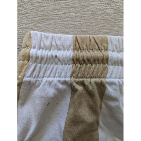 UO Out From Under Shorts Pull-on High Rise Striped tan/white Womens Size XS - Picture 3 of 4